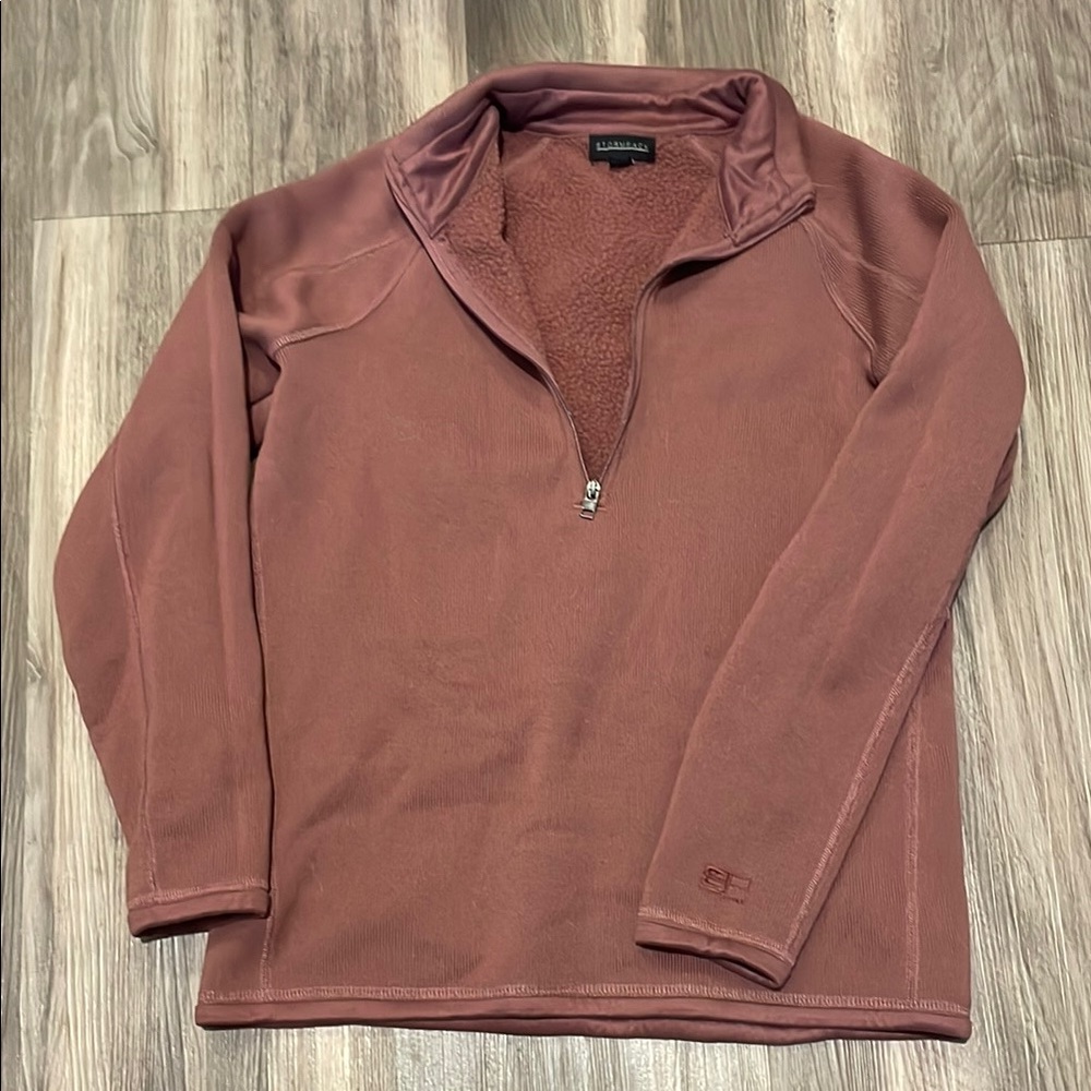 Pink Zip Up Sweater Soft Cotton Blend
